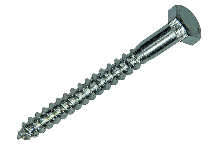 TIREFOND ACIER ZINGUE 100 PC 6 X 60 MM