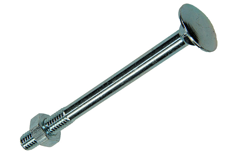 BOULON TRCC + ECROU 100 PC 6 X 70 MM