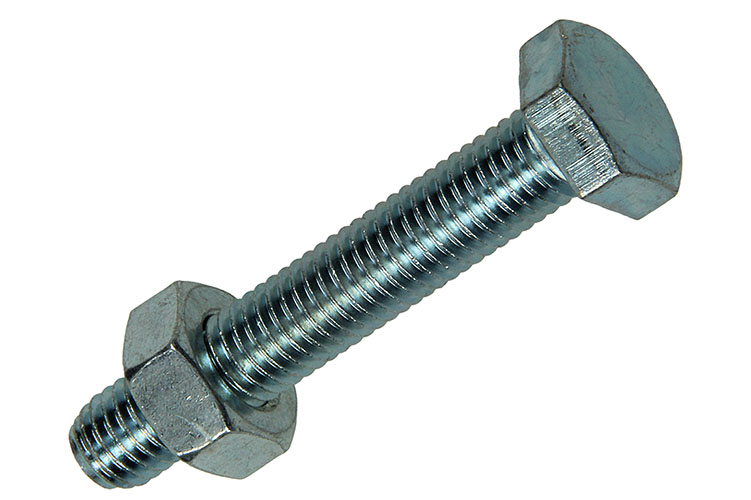 BOULON DE PRESSION + ECROU 50PC X 60 MM