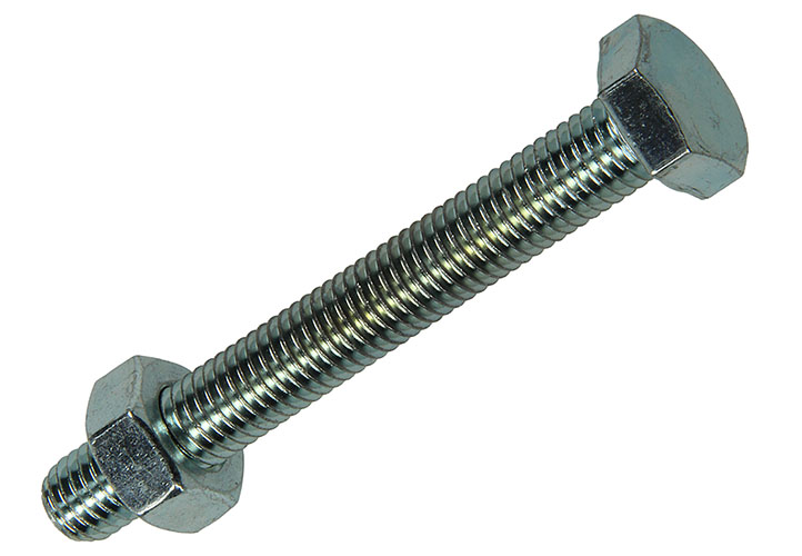 BOULON DE PRESSION + ECROU 50PC 10 X 80 MM