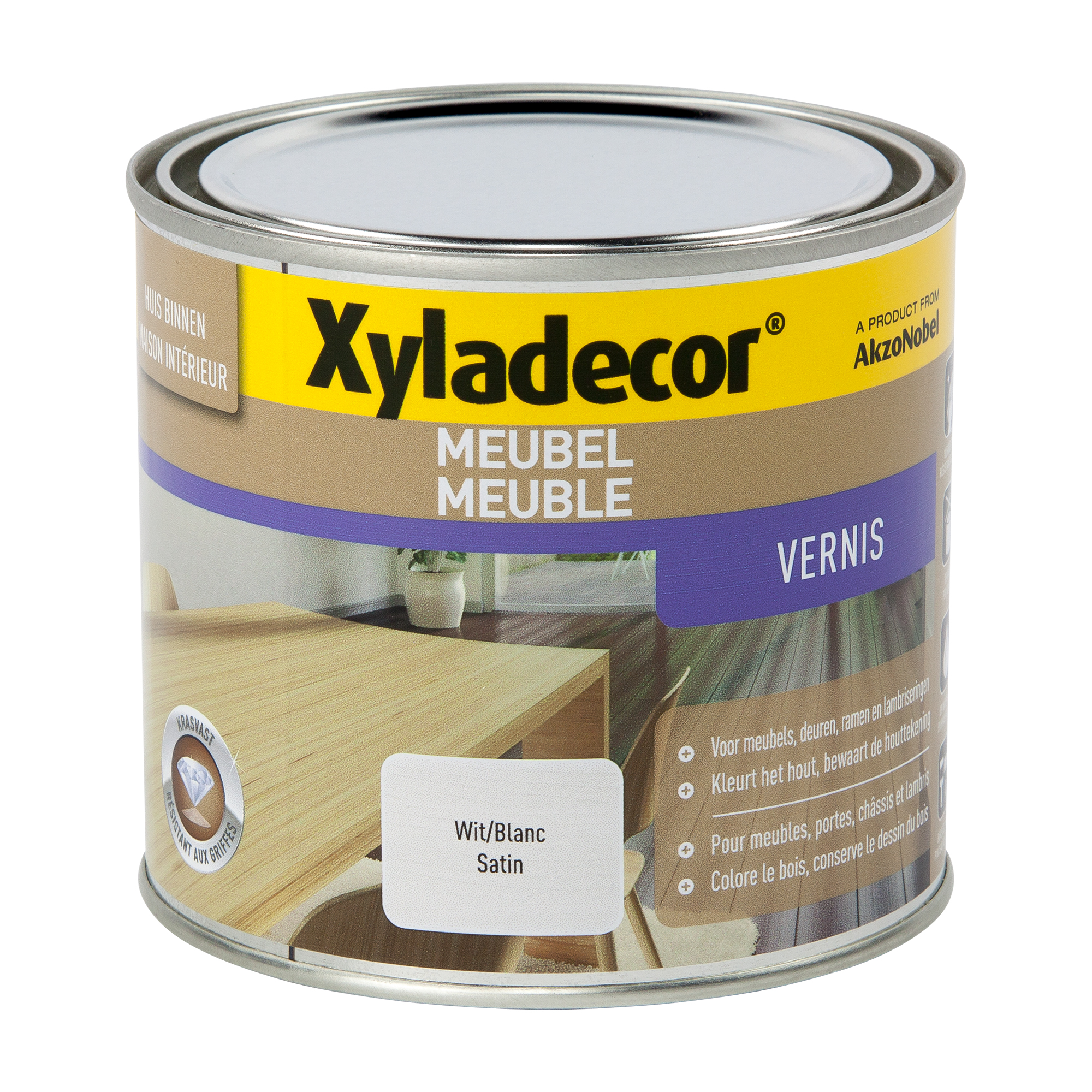 Xyladecor Vernis Meuble Satin Blanc 0.5l