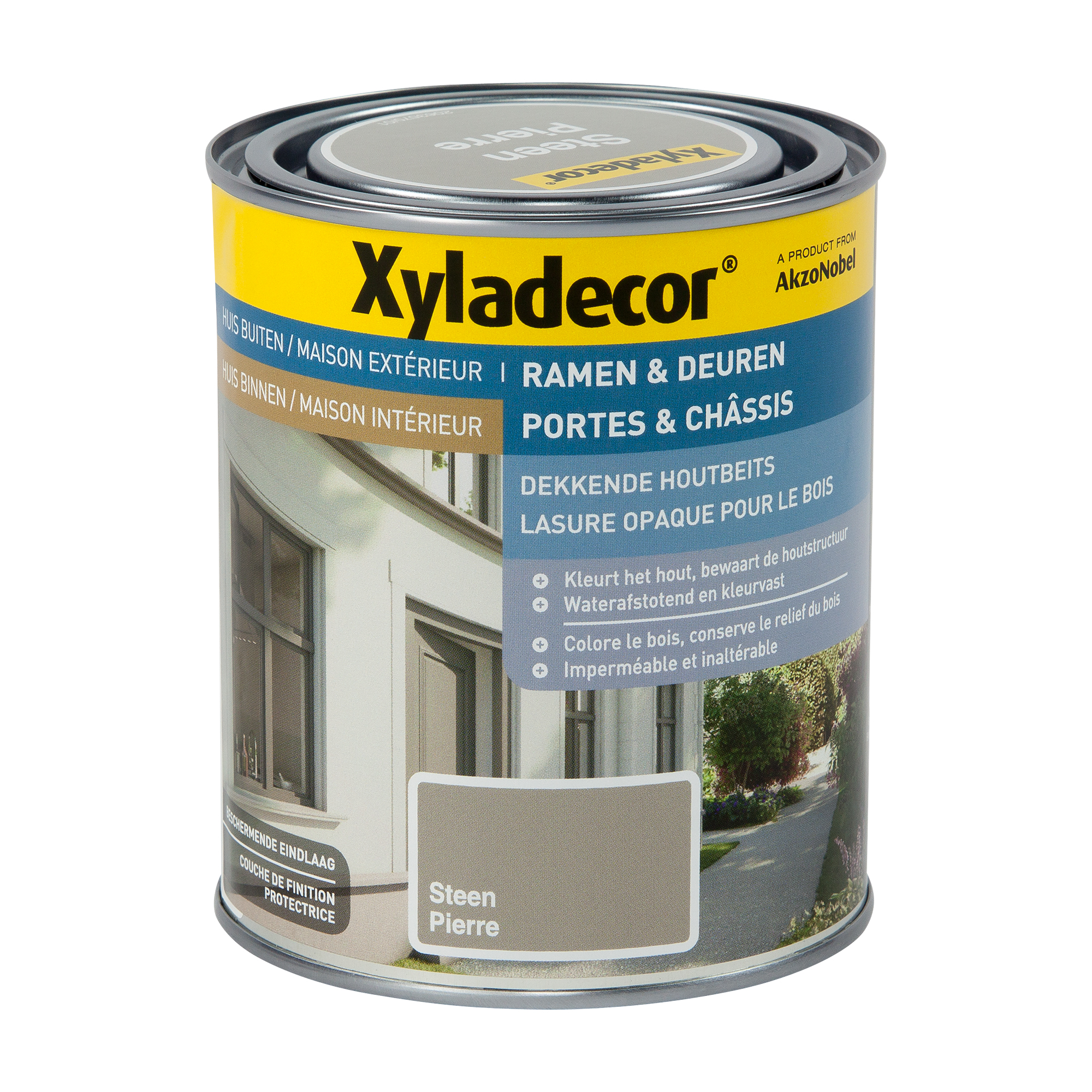 Xyladecor Ramen & Deuren Dekkende Beits Steen 0,75l