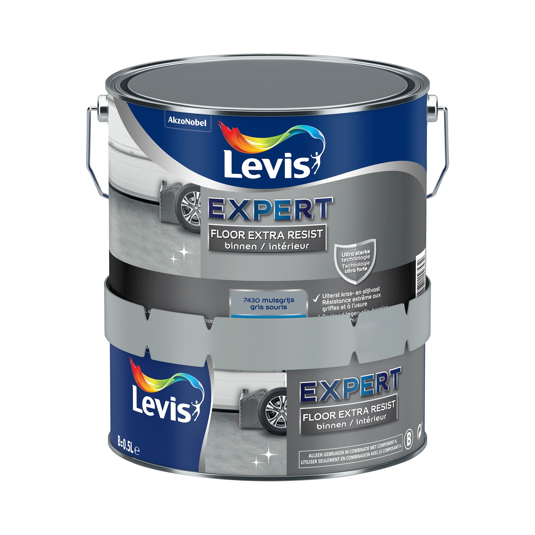 Levis Expert Floor Extra Resist 2.5l Muisgrijs