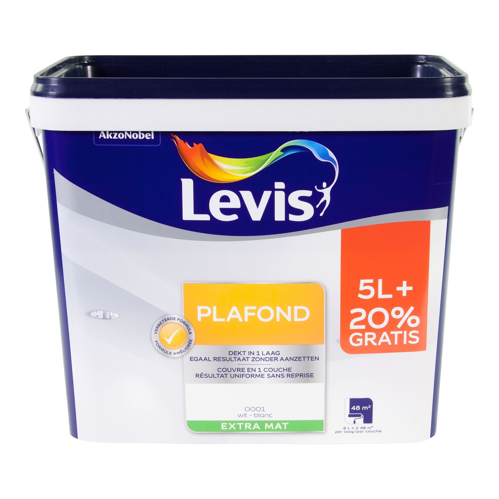 Levis Plafond 5+1l Wit