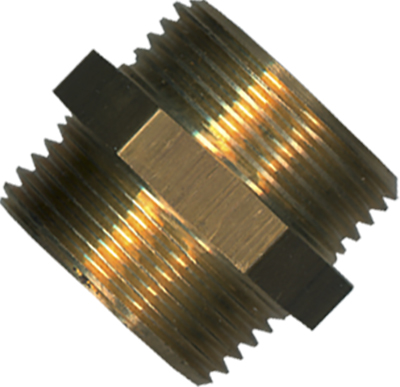 1 Dubbel nippel 4/4" MM - messing