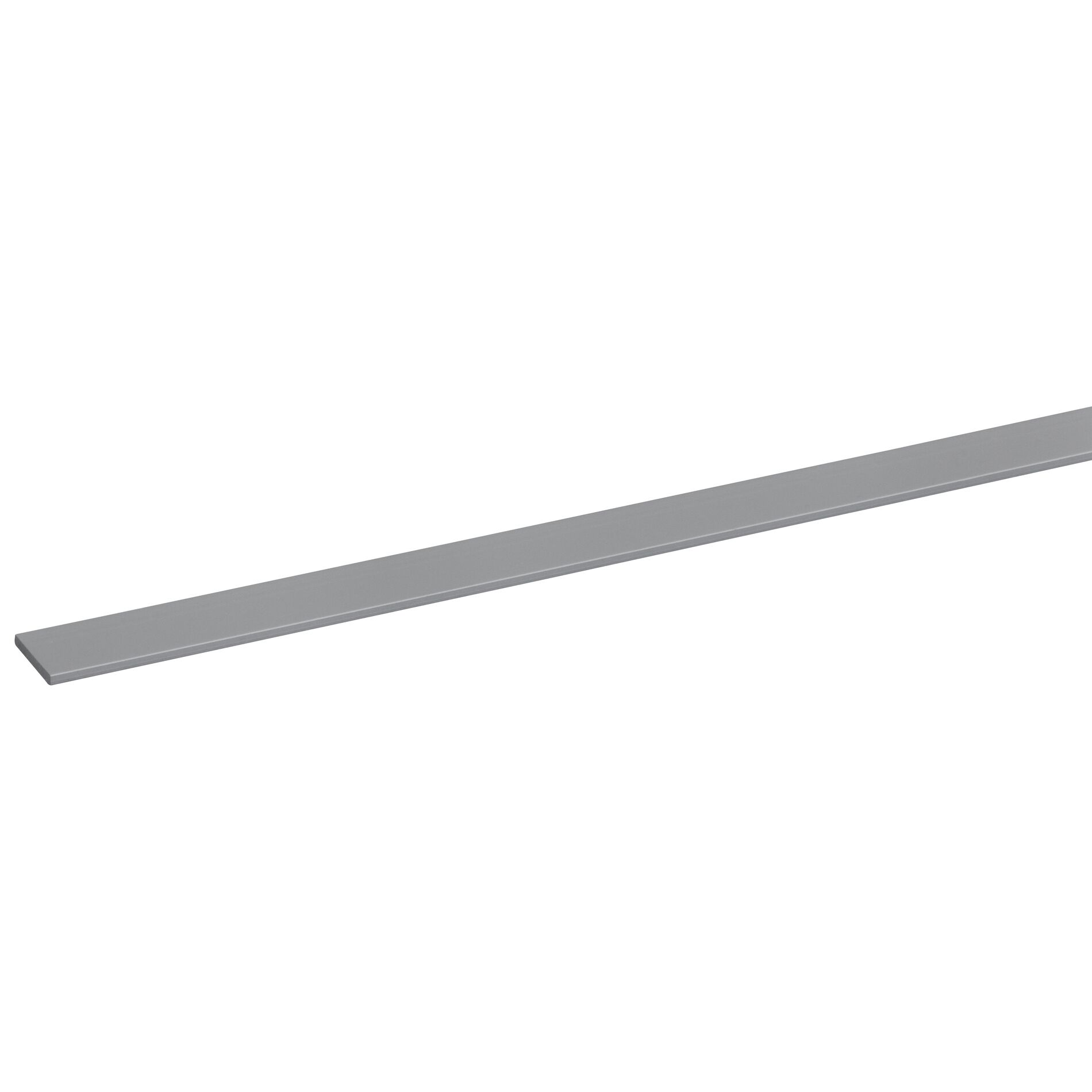 Profil de finition plat aluminium anodisé naturel 2x15mm - 100cm