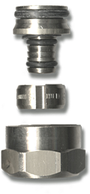 1 Klemkoppeling recht 20 mm x 3/4" F - messing