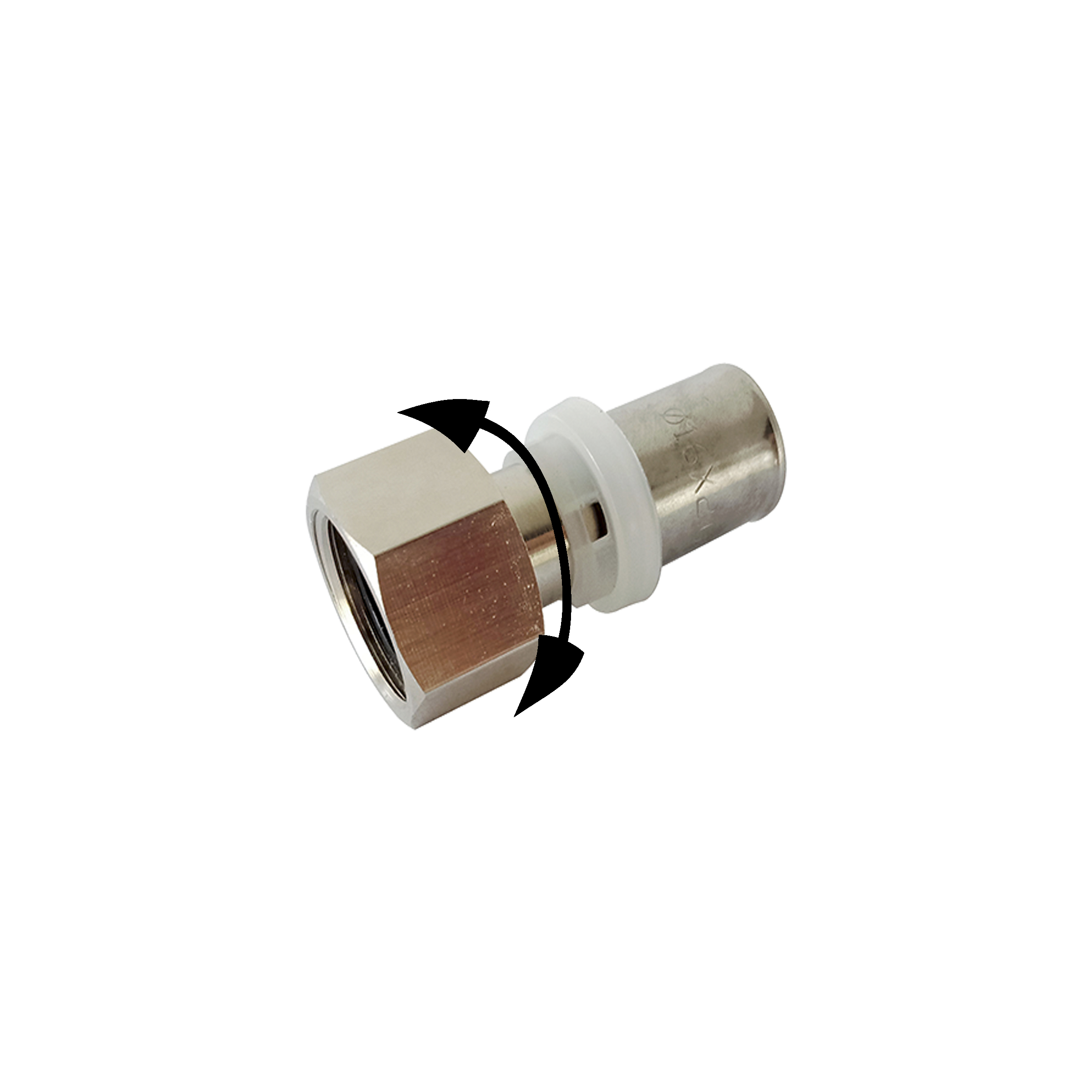 1 Raccord droit 16 mm x 1/2" F - laiton