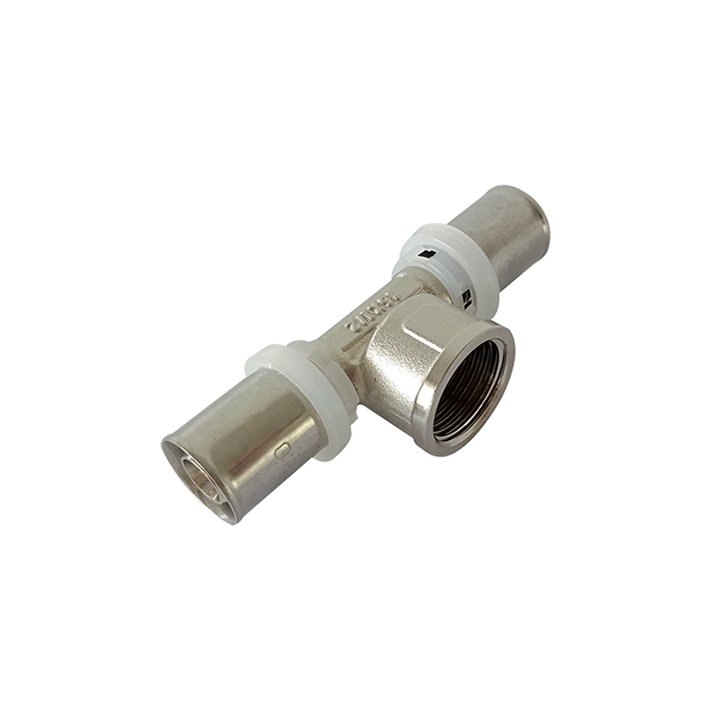 1 T-verloopstuk 20 mm x 3/4" F x 20 mm - messing 