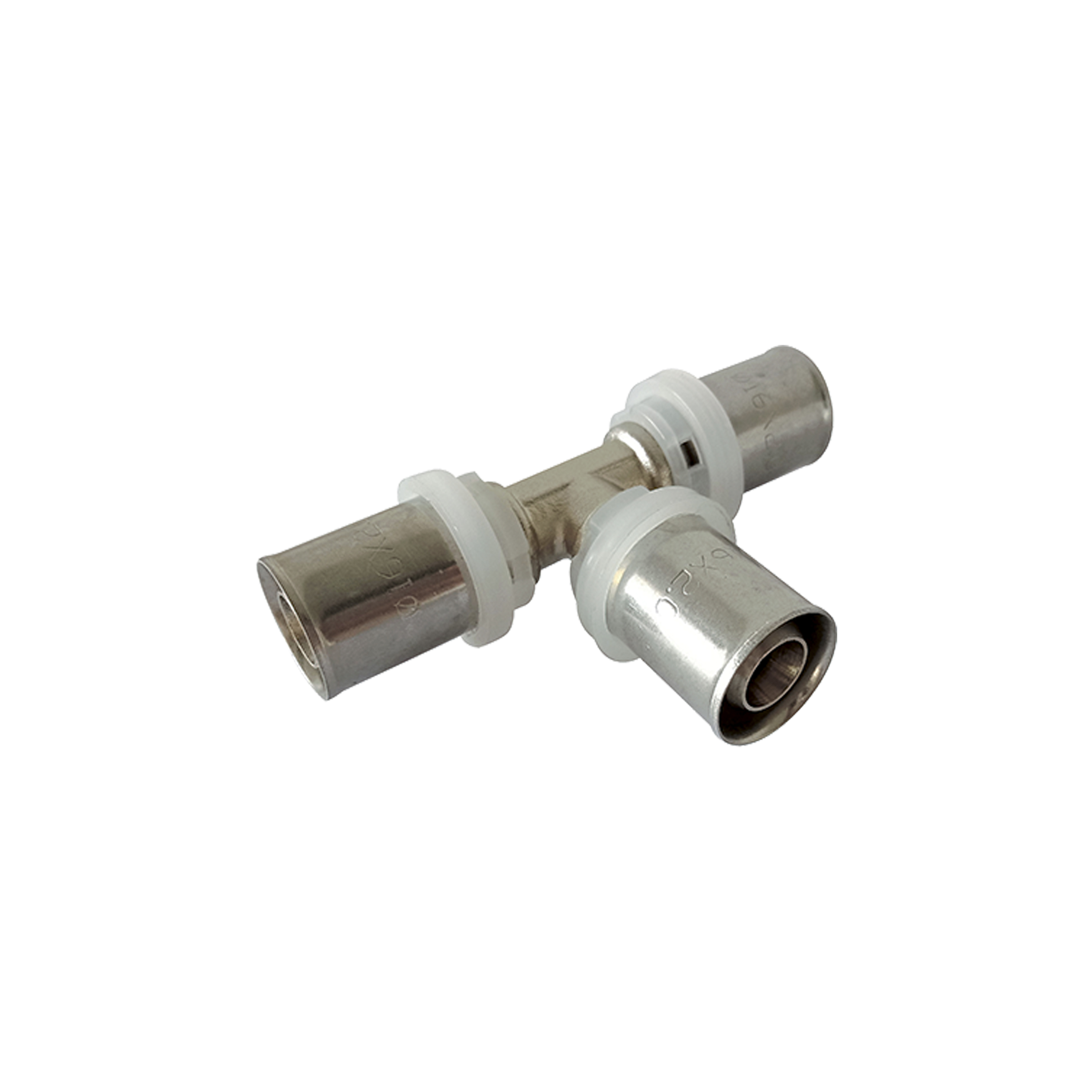 1 T-stuk 20 x 20 x 20 mm - messing