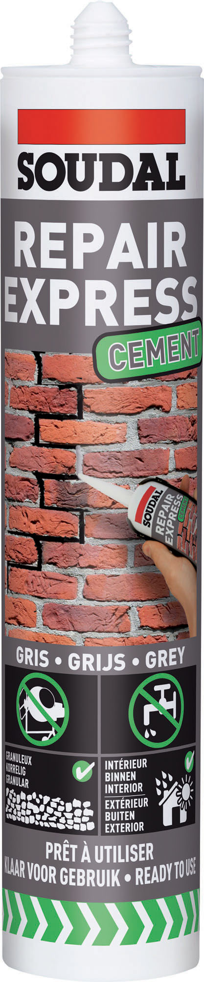 Soudal Repair Express Cement 300ml Grijs