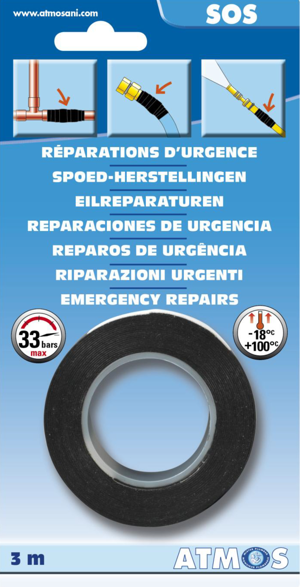 1 Ruban SOS pour réparations d'urgence Atmos