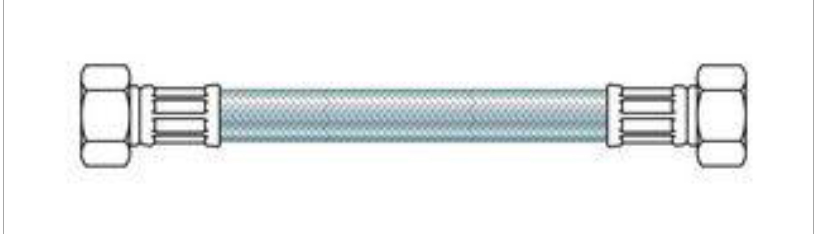 1 Sanflex  30 cm - 3/8" F x 3/8" F - caoutchouc