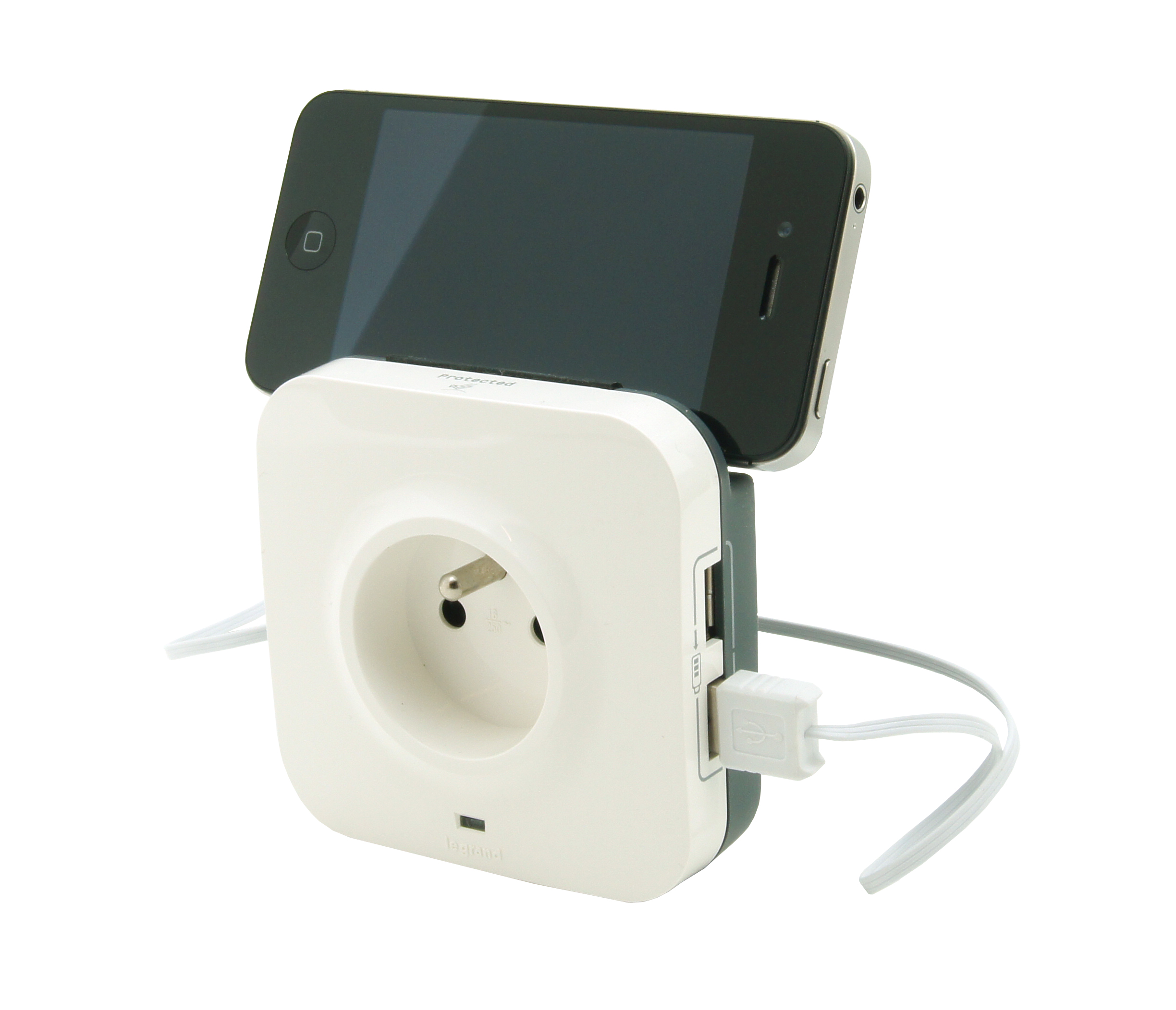 DOORVOERSTEKKER + 2XUSB + OVERSP BEV
