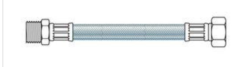 1 Sanflex 100 cm - 1/2" M x 3/8" F - rubber