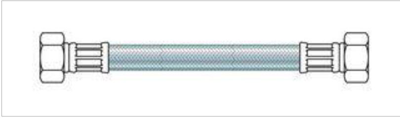 1 Sanflex 50 cm - 1/2" F x 1/2" F - rubber
