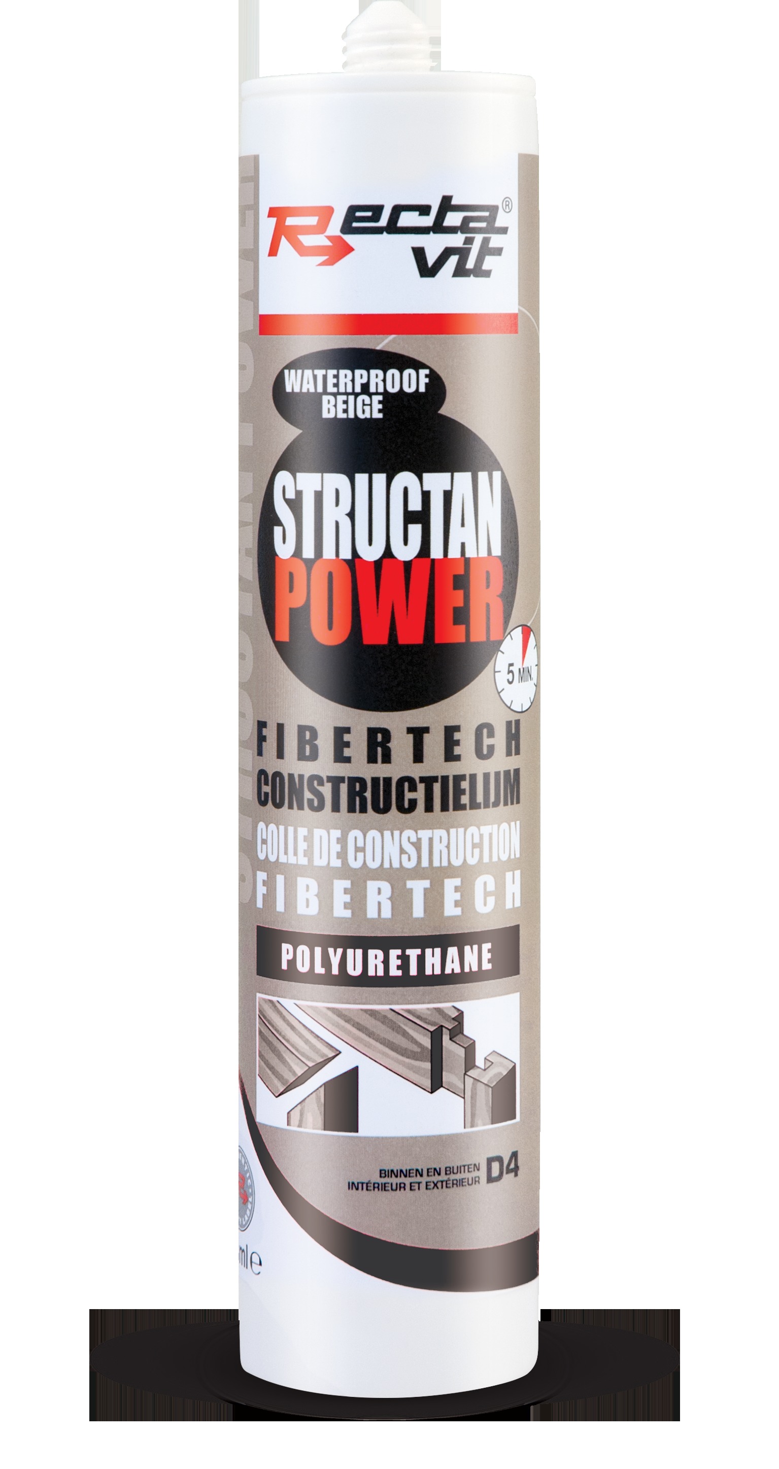 Rectavit Structan Power - Constructielijm Beige 310ml