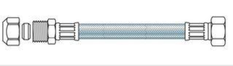 1 Sanflex bico 100 cm - 15 mm x 1/2" F - caoutchouc