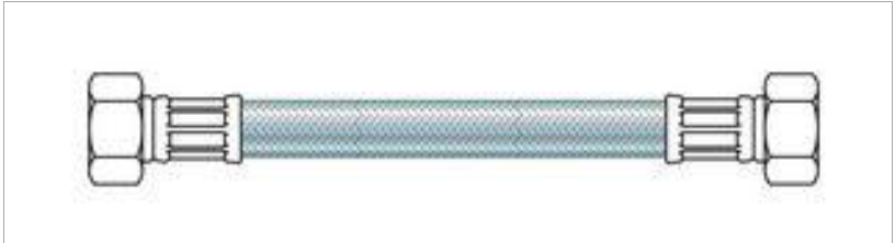 1 Sanflex 80 cm - 3/4" F x 3/4" F - rubber