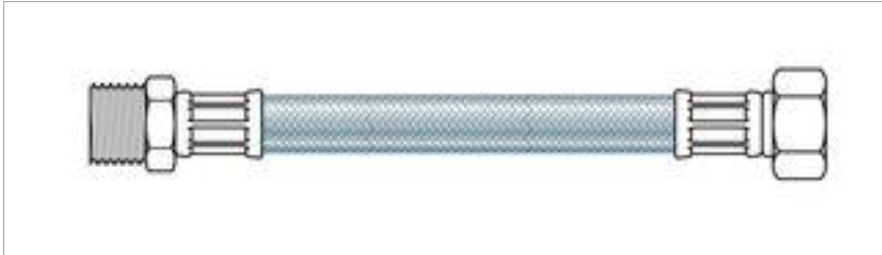 1 Sanflex 80 cm - 1/2" M x 1/2" F - caoutchouc