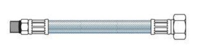 1 Sanflex 50 cm - M10 K x 3/8" F - caoutchouc