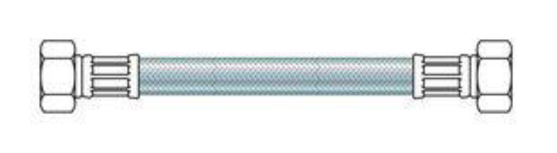 1 Sanflex 50 cm - 3/8" F x 1/2" F - rubber