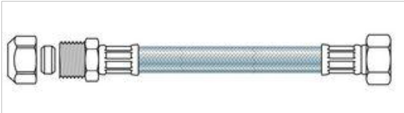 1 Sanflex bico 30 cm - 10 mm x 3/8" F - rubber