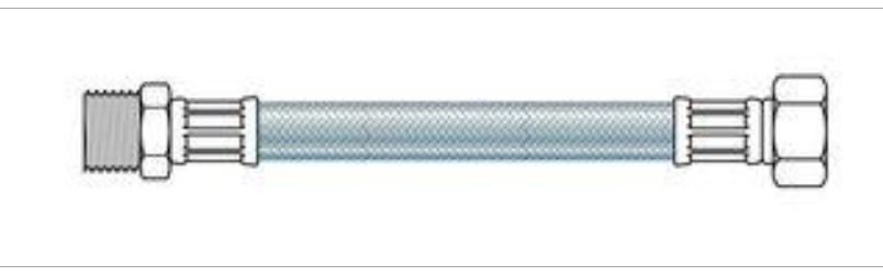 1 Sanflex 50 cm - 3/4" M x 3/4" F - caoutchouc