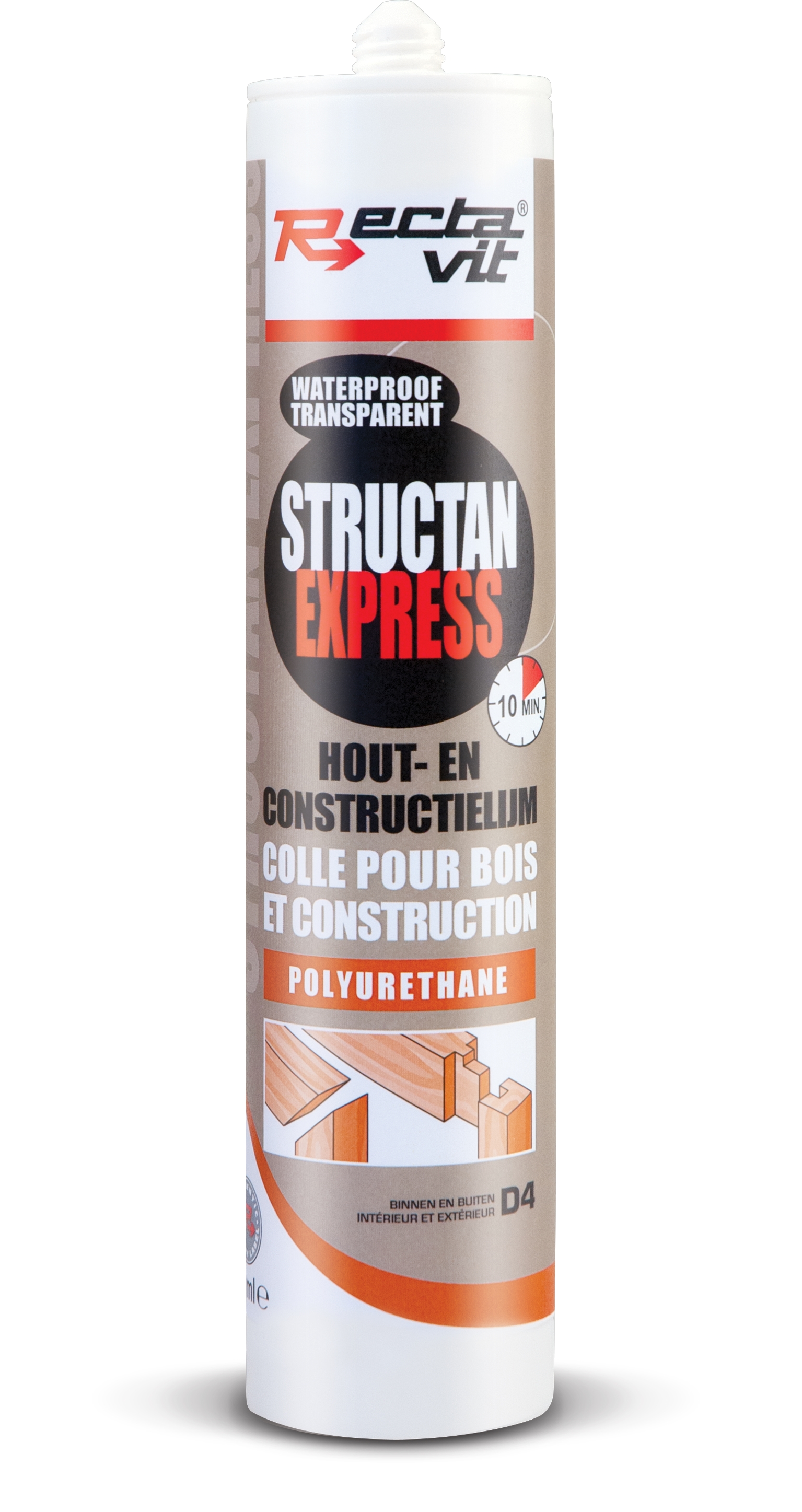 Rectavit Structan Express - Constructielijm Transparant 310ml