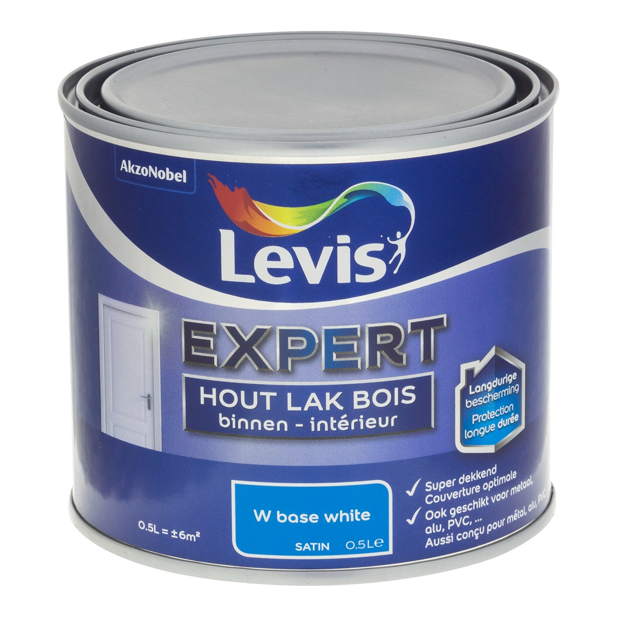 Levis Expert Hout Lak Binnen Satin Mix Wit - 0.5l