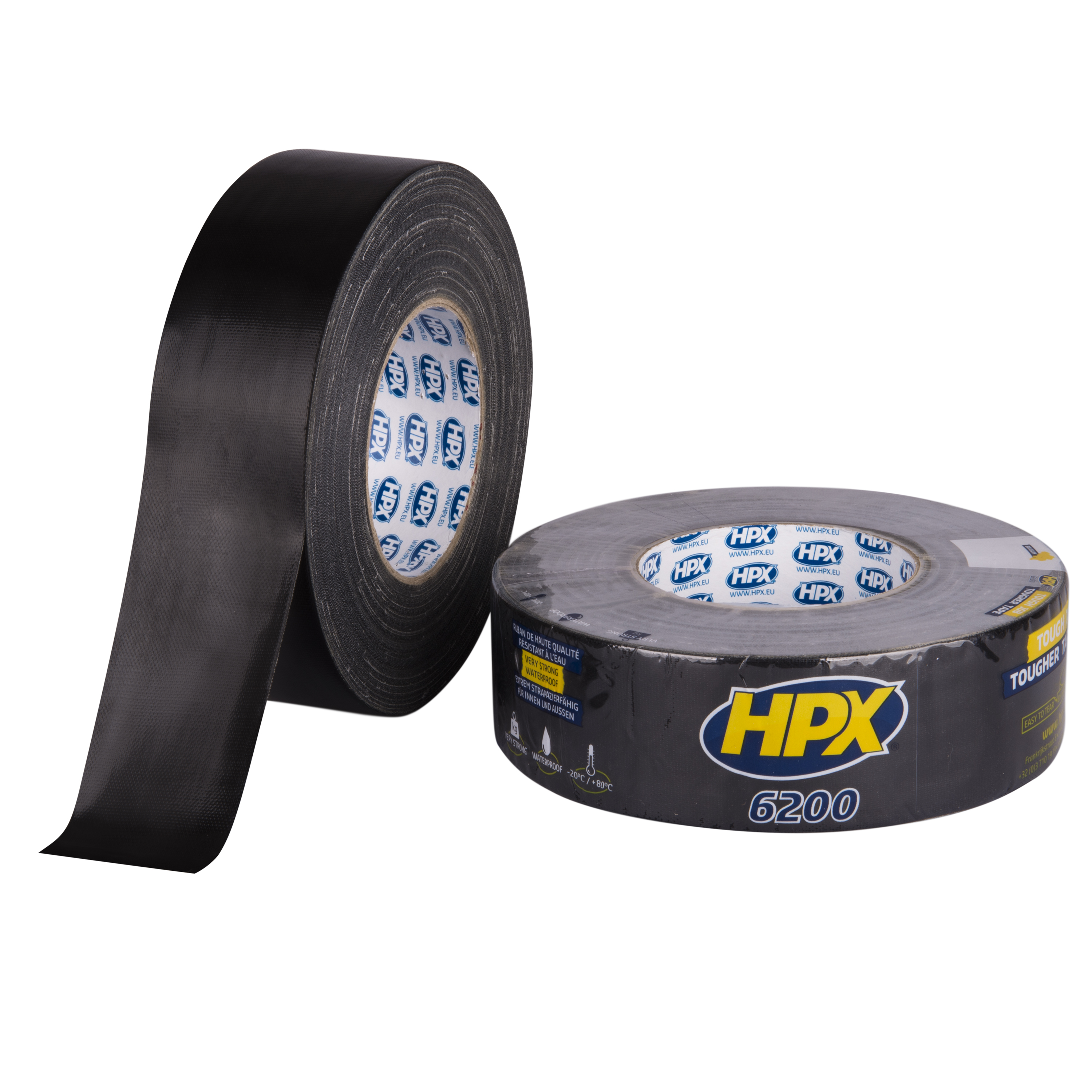 HPX pantsertape - zwart 48mm x 50m