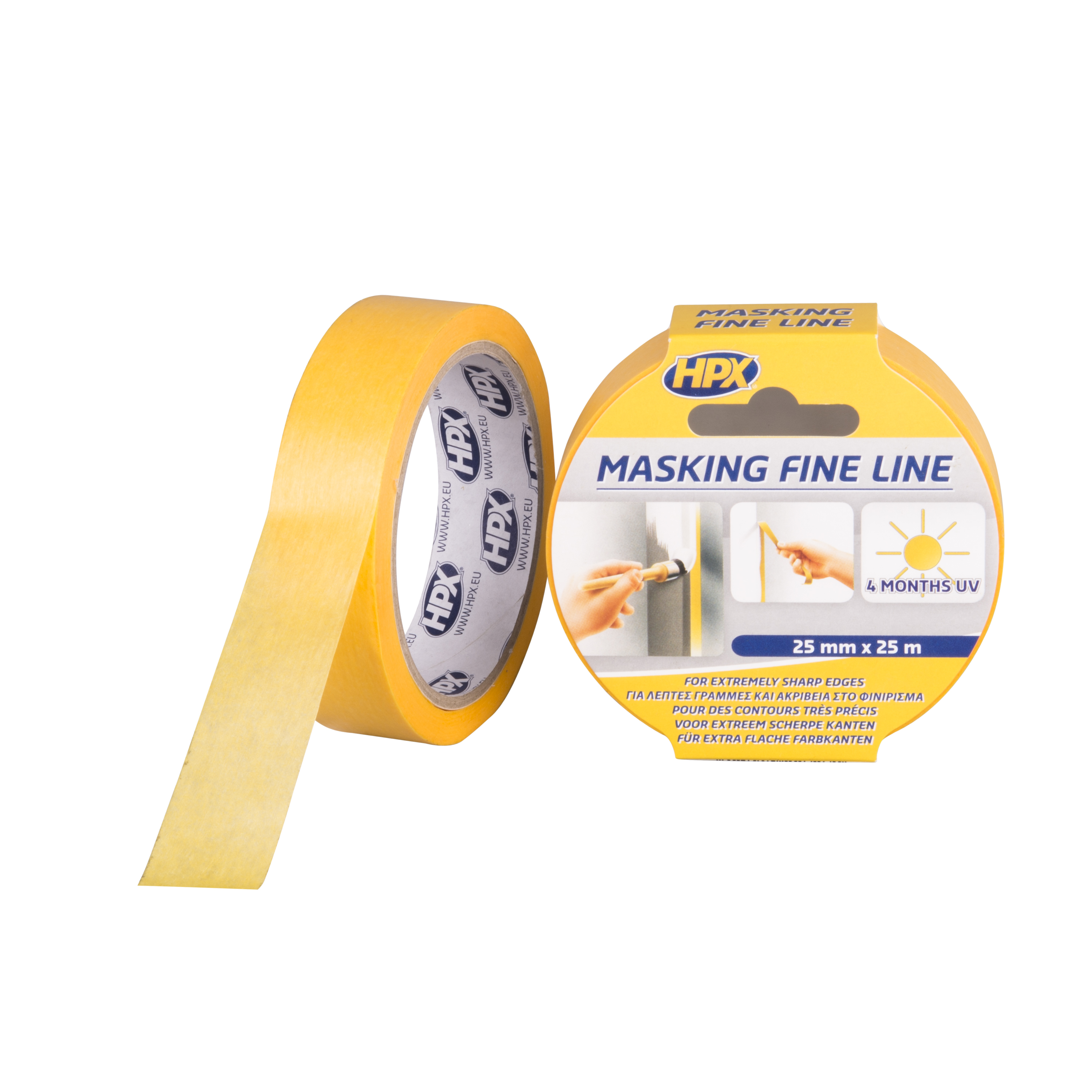 HPX ruban de masquage 4400 ligne fine - orange 25mm x 25m