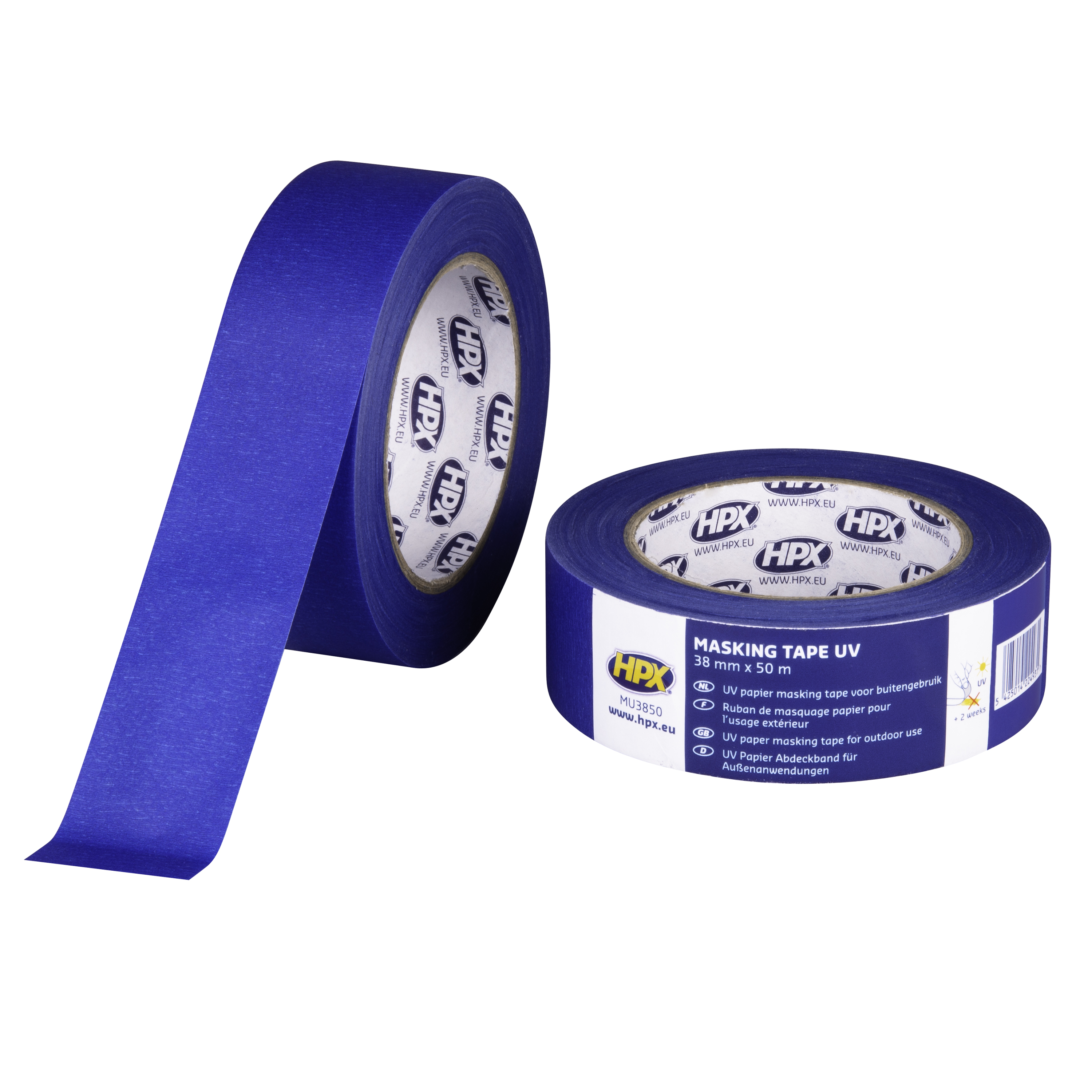 HPX MASKING TAPE UV - BLAUW 38MM X 50M