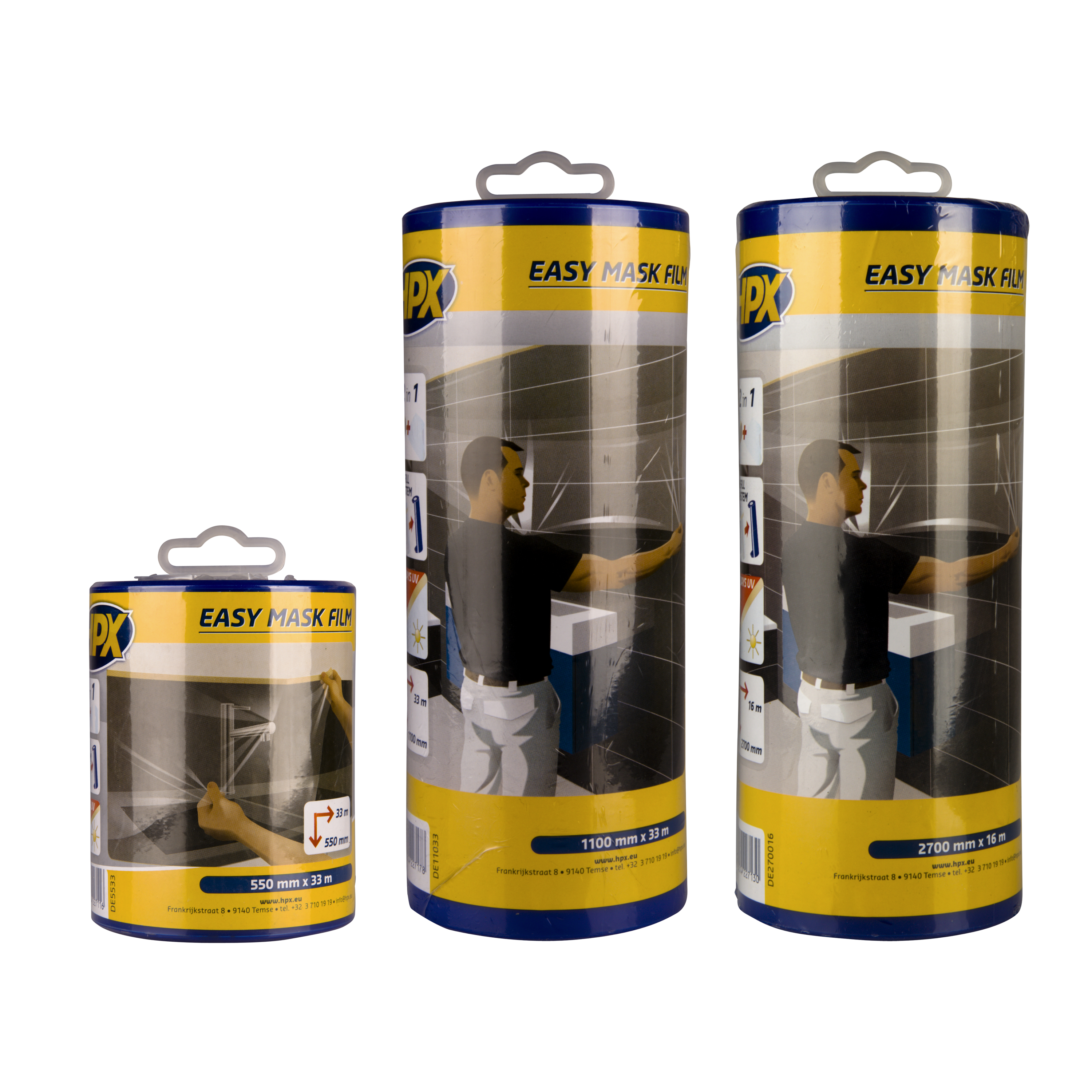 HPX Easy Mask Film Afdekfolie Crêpepapier 1100mm x 33m + Dispenser