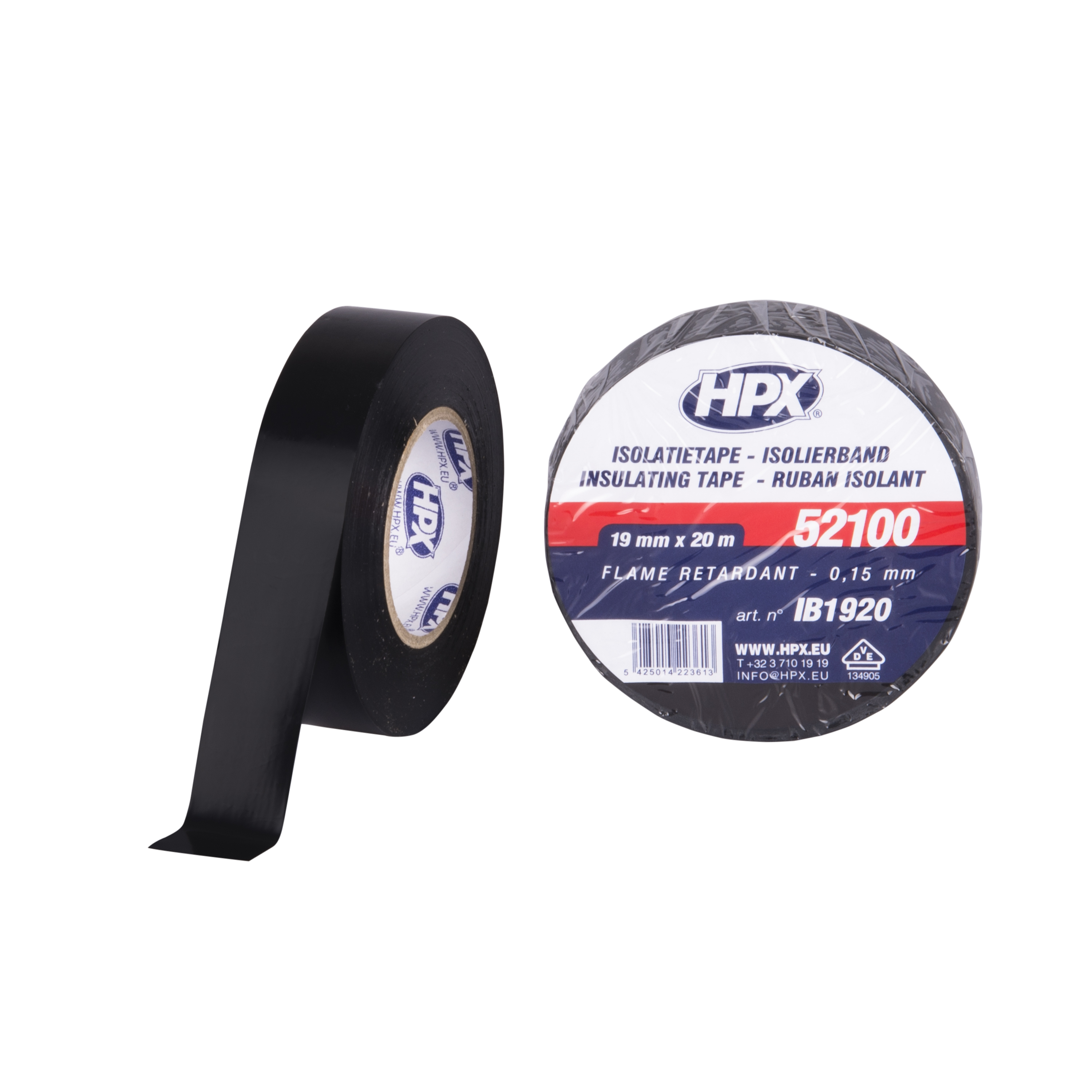 HPX ruban isolant pvc CDE - noir 19mm x 20m