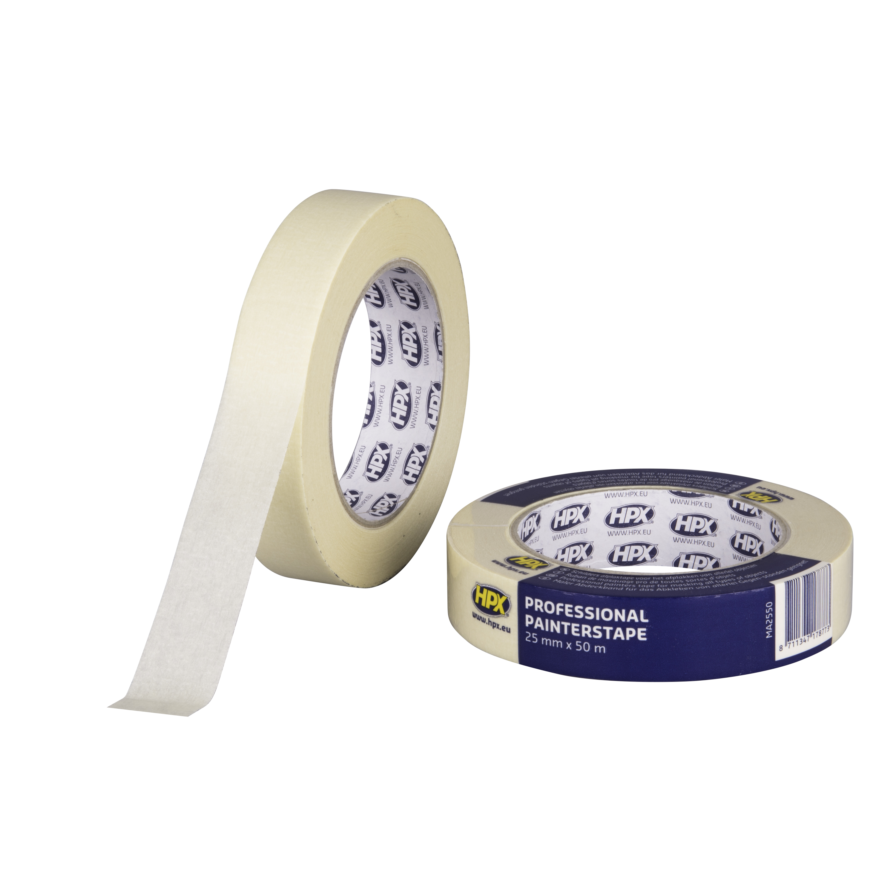 HPX masking tape 60°C - crèmewit 25mm x 50m