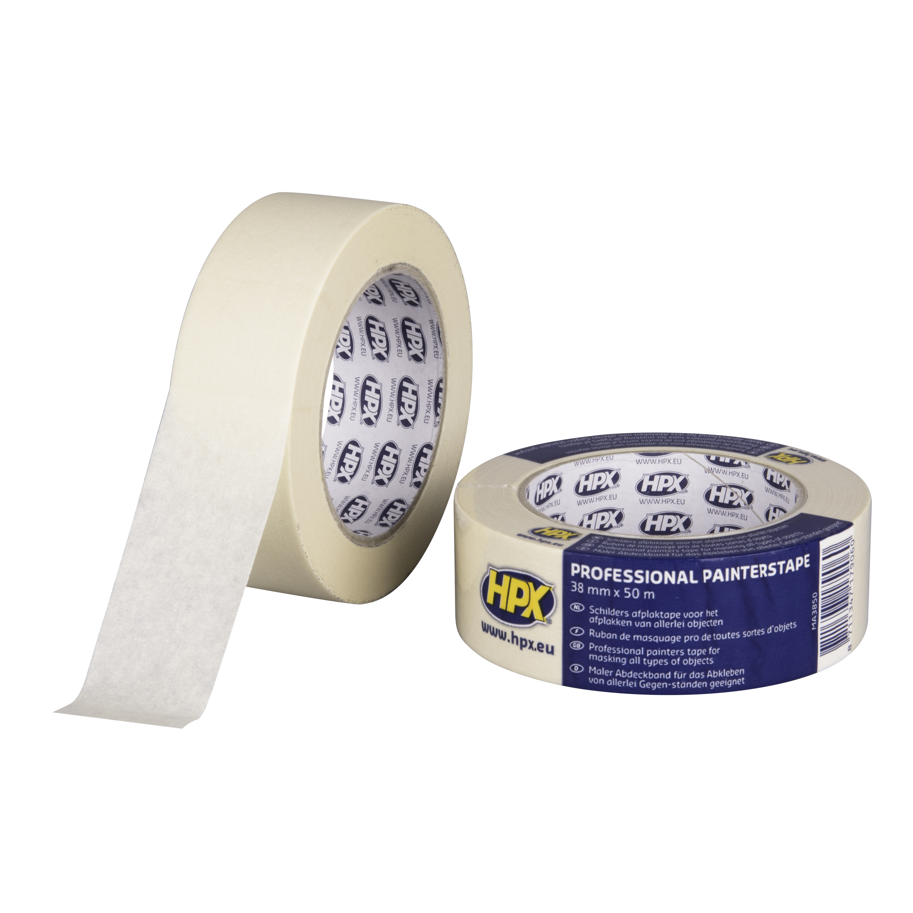 HPX masking tape 60°C - crèmewit 38mm x 50m