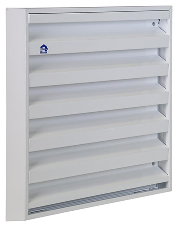 Renson grille estampée alu en saillie avec moustiquaire 431 blanc 225x225mm