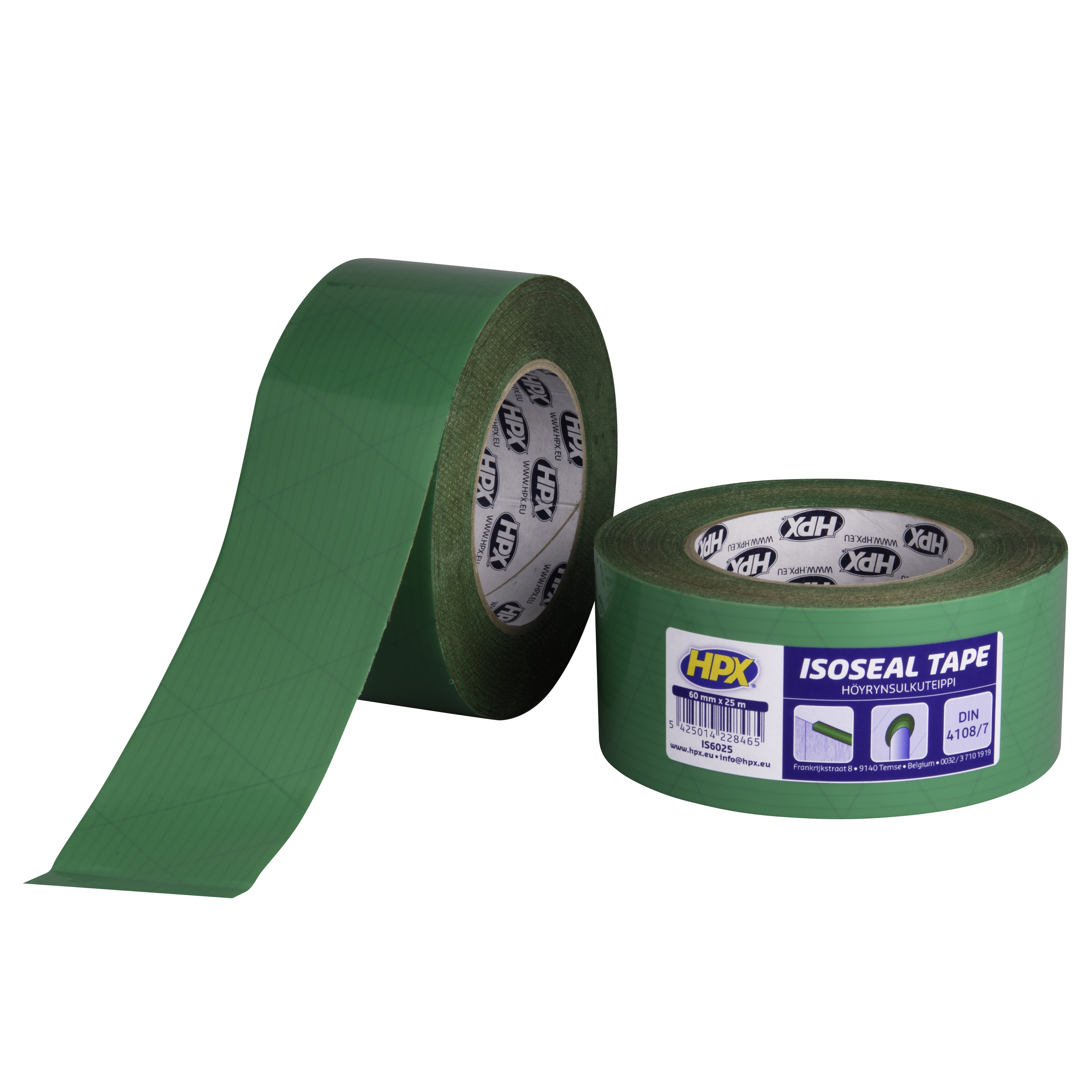 HPX PE Film Tape - Groen 60mm x 25m
