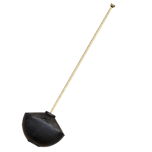 1 Parabol 61 x 53 mm met stang - rubber