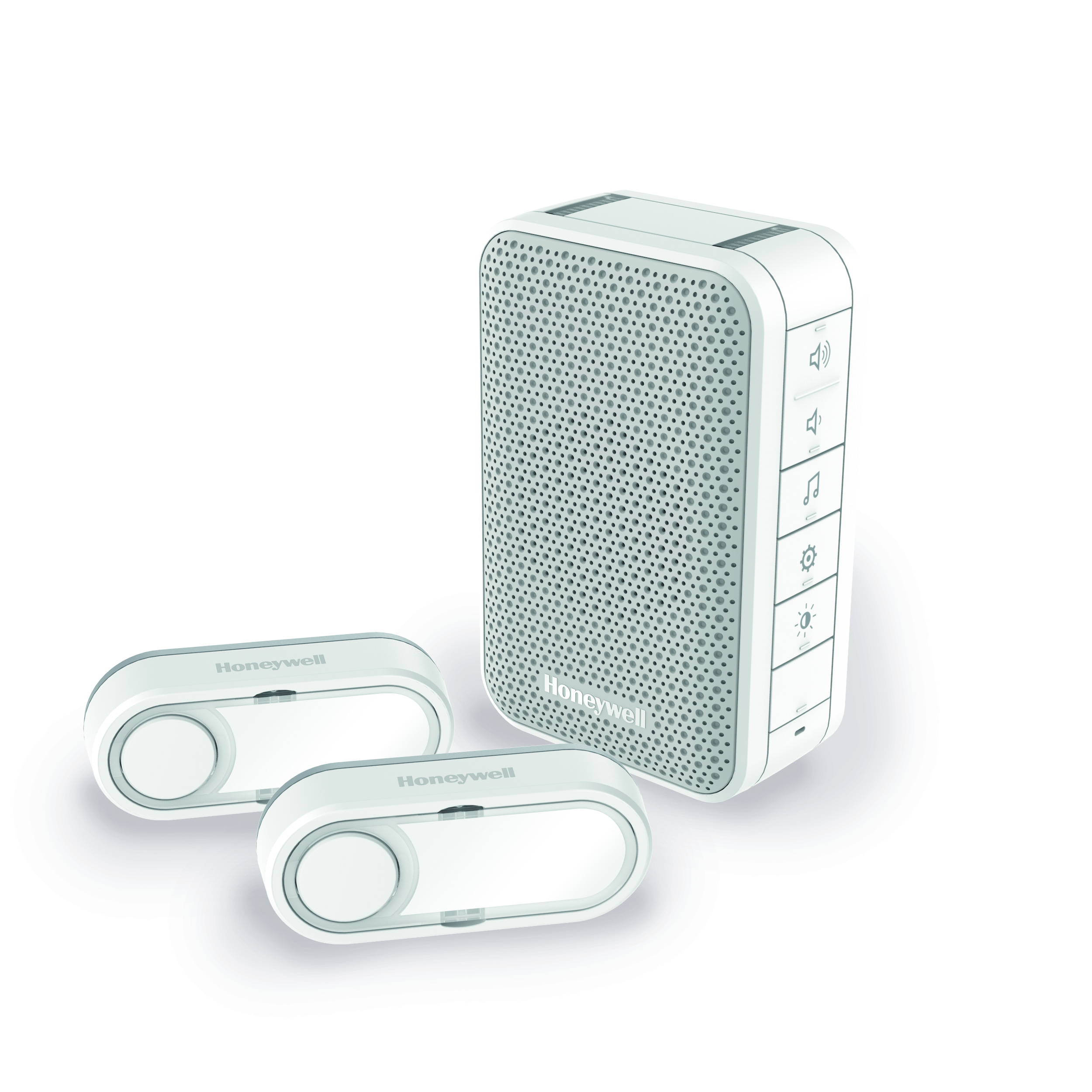 Honeywell set draadloze bel + 2 drukknoppen wit