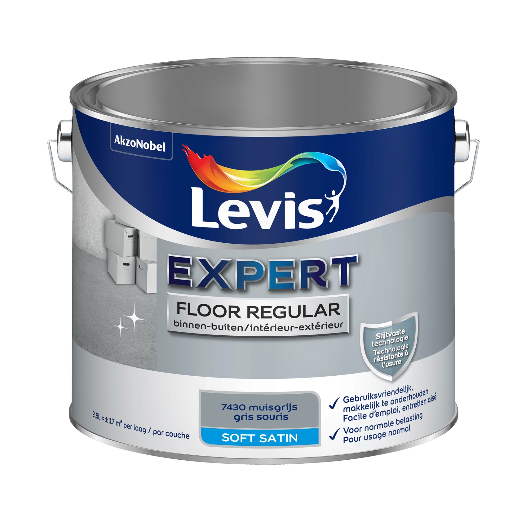 Levis Floor Regular 2.5l Muisgrijs