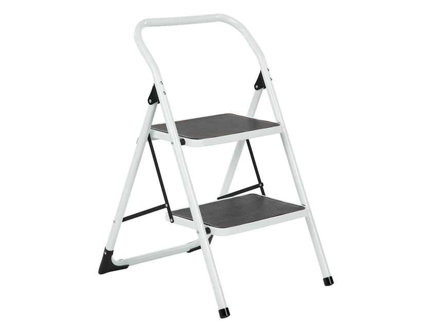 Big Step trapladder 2 brede treden wit