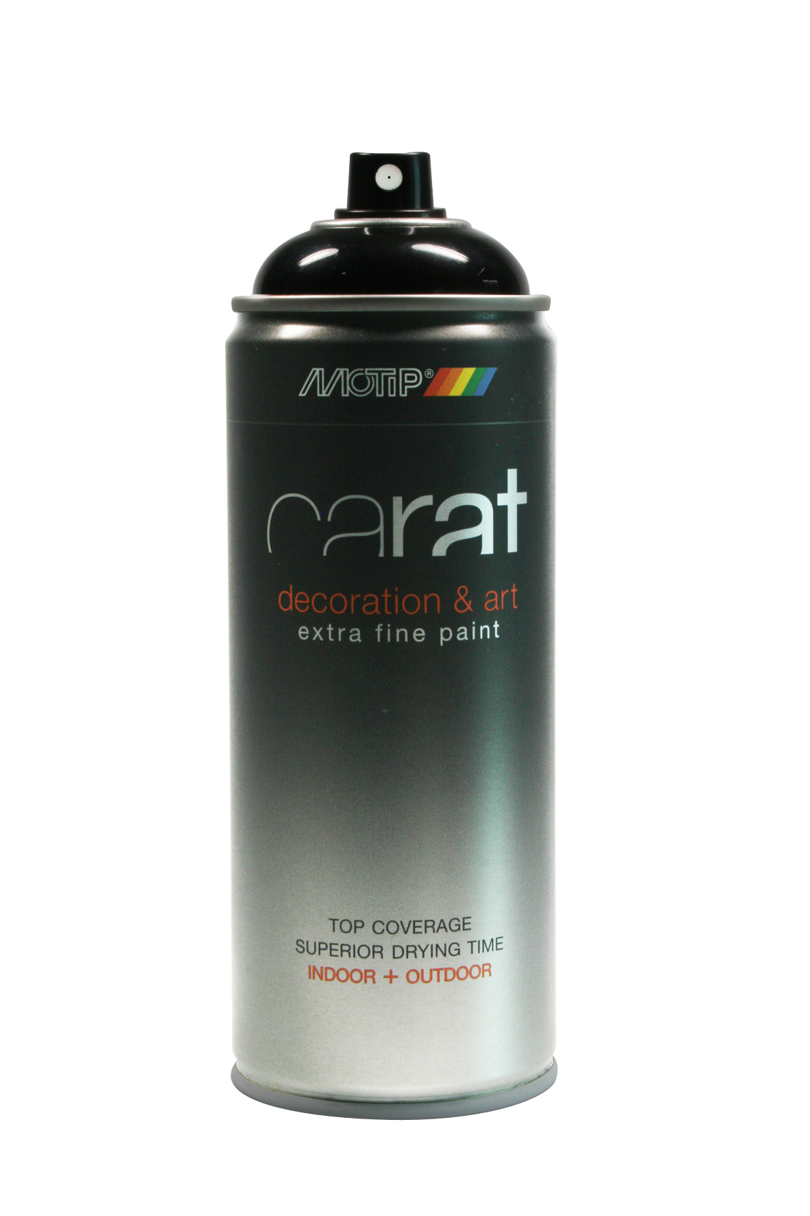 Motip* Carat Zijdeglans Spray 400ml Pikzwart (art 08026)