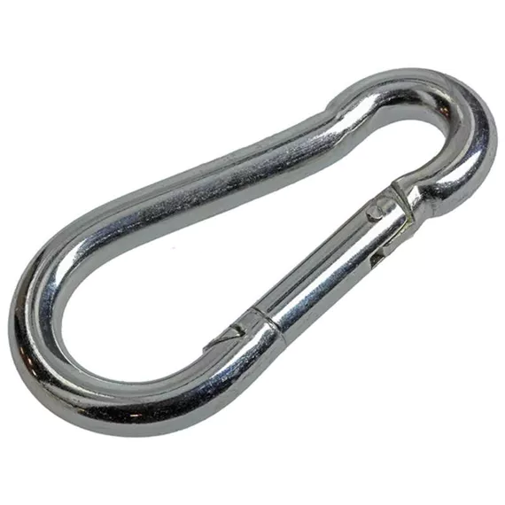 MACK 1 KARABIJNHAAK + VEER VERZINKT 100X10MM K
