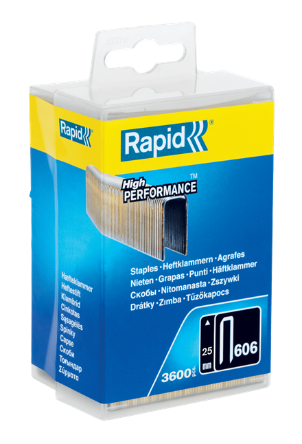 Rapid agrafes galvanisées n°606/25mm (3600pcs)