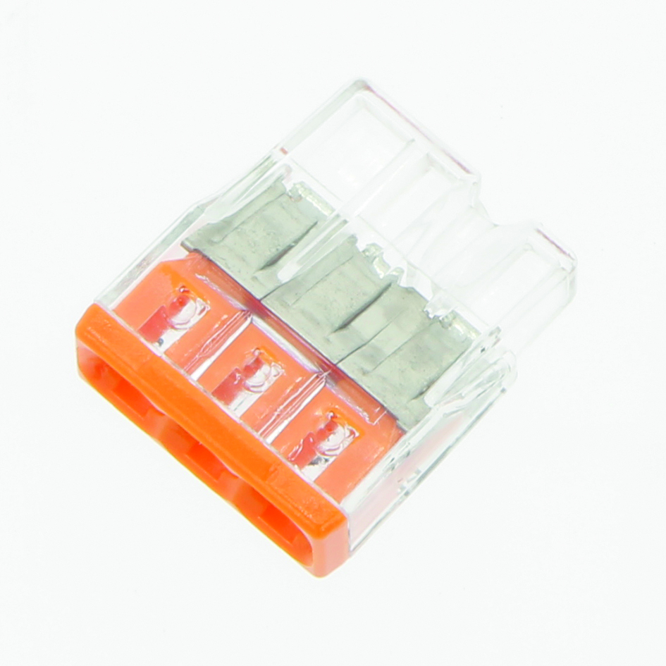 WAGO BORNE RAPIDE 3X 0.5-2.5MM 100PC ORANGE