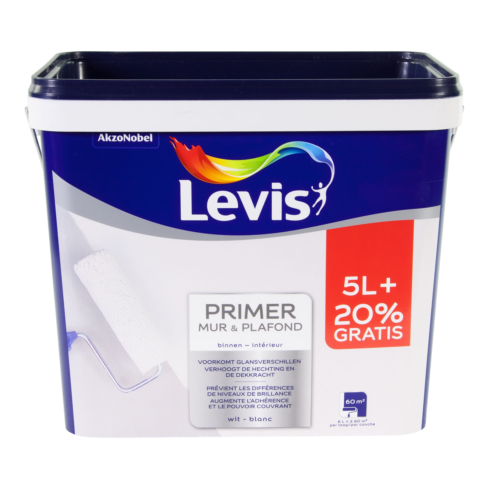 Levis Primer Mur & Plafond 6l Blanc