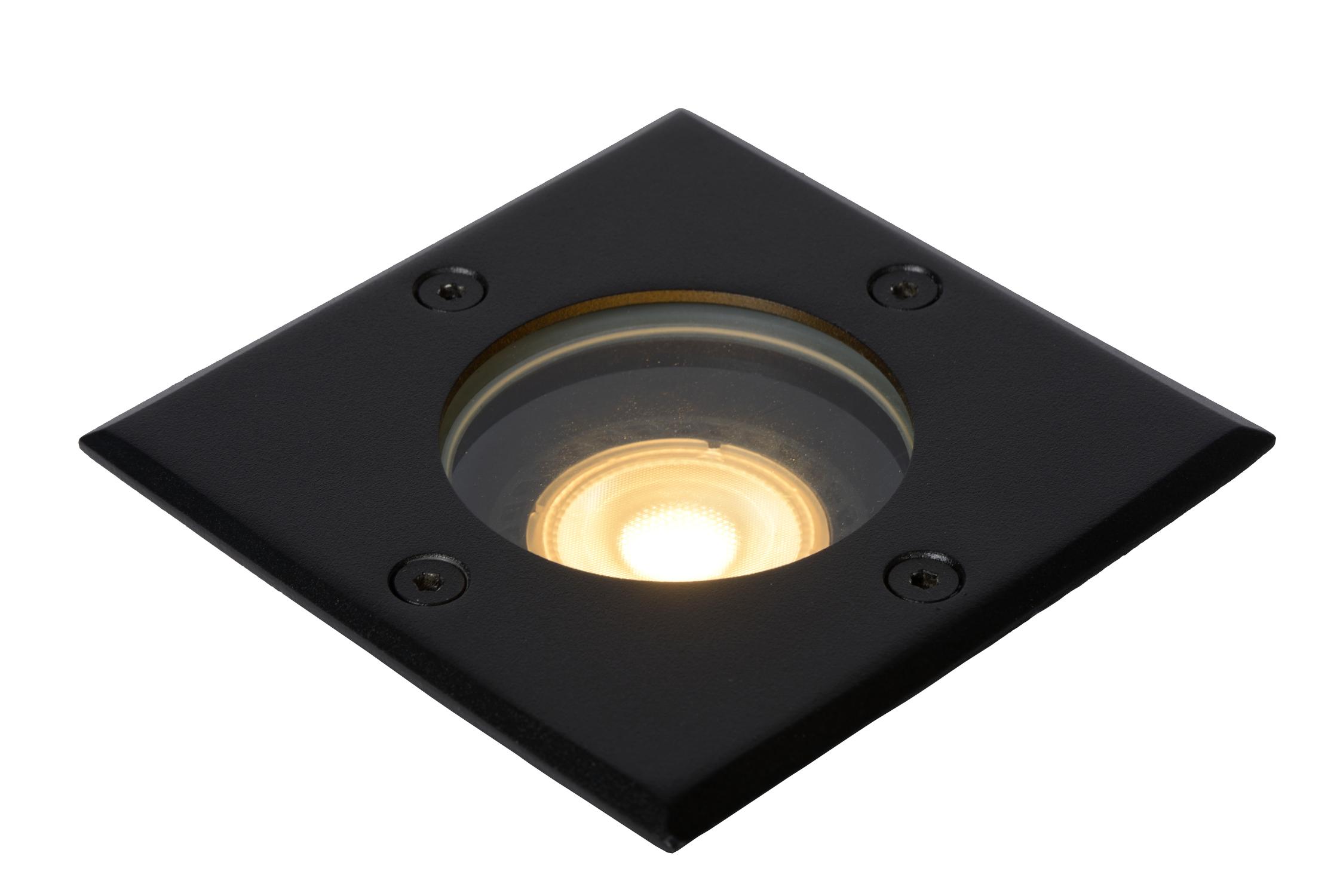Lucide BILTIN - Spot de sol Extérieur - 1xGU10 - IP67 - Noir