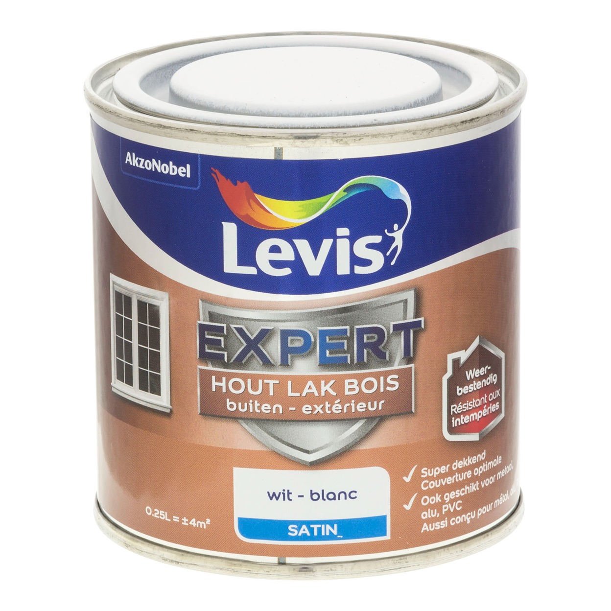 Levis Expert Lak Bois Extérieur Satin 0.25l Blanc